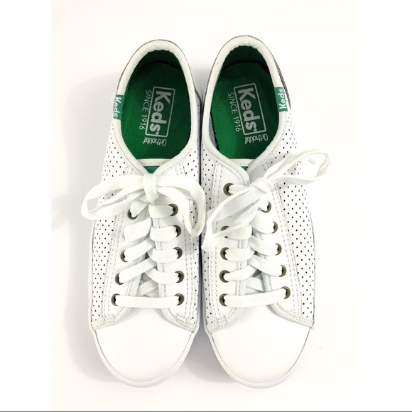 keds kickstart leather perforated